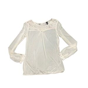 Maurices Creamy pink Lace Detail Blouse